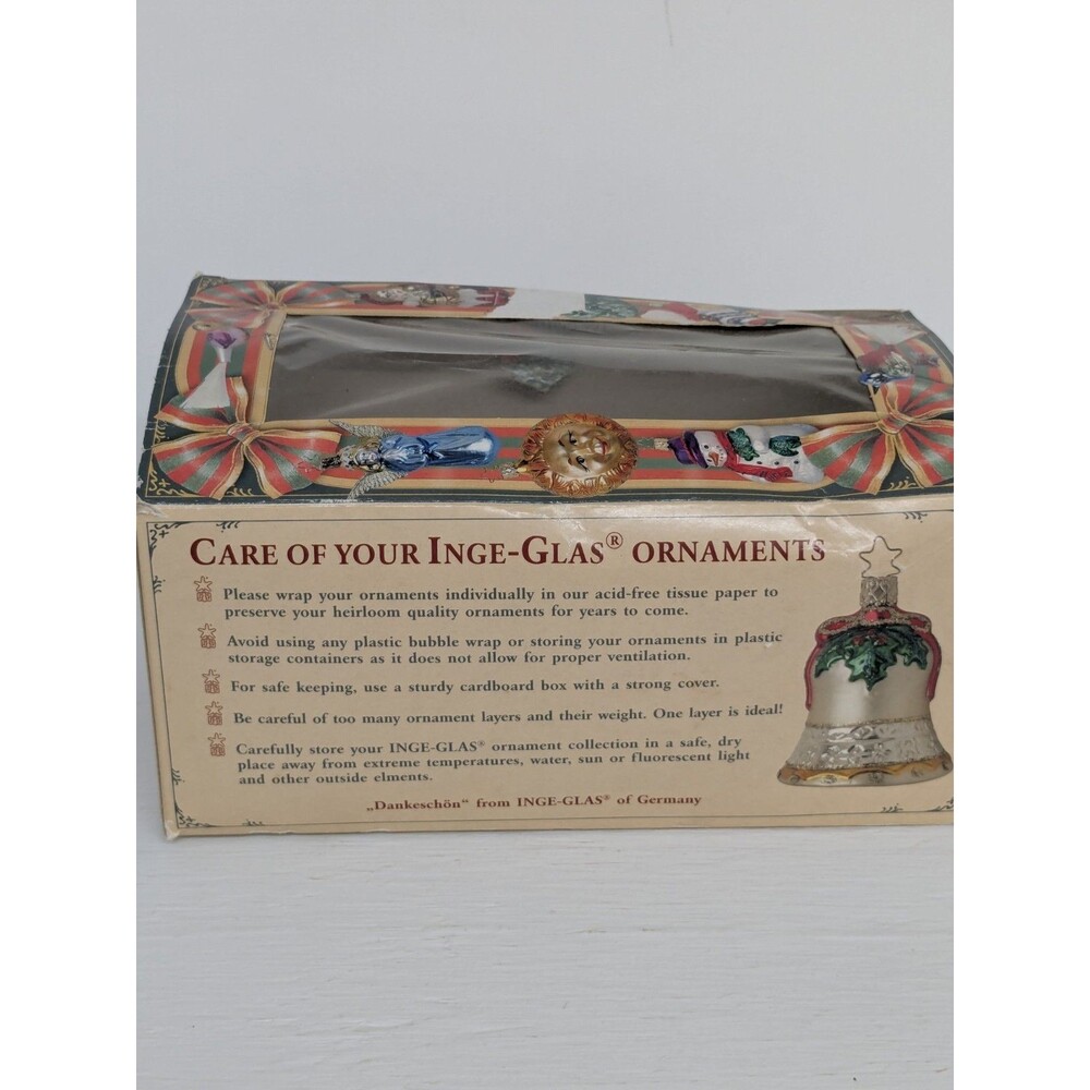 Inge Glas Glass Mouth Blown German Ornaments Baby First Christmas Set Of 3 New - Picture 14 of 16